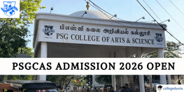 PSGCAS Admission 2026 Open